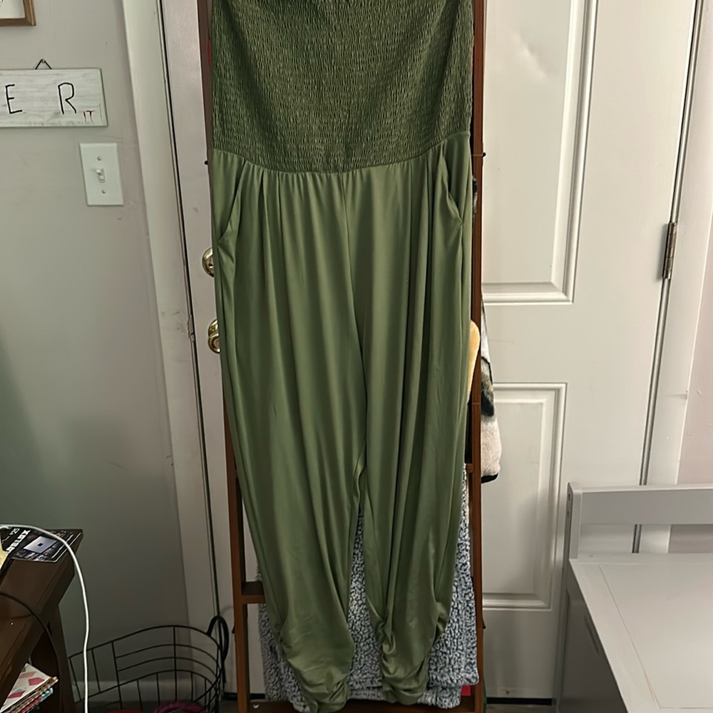 Womens strapless jumpsuit